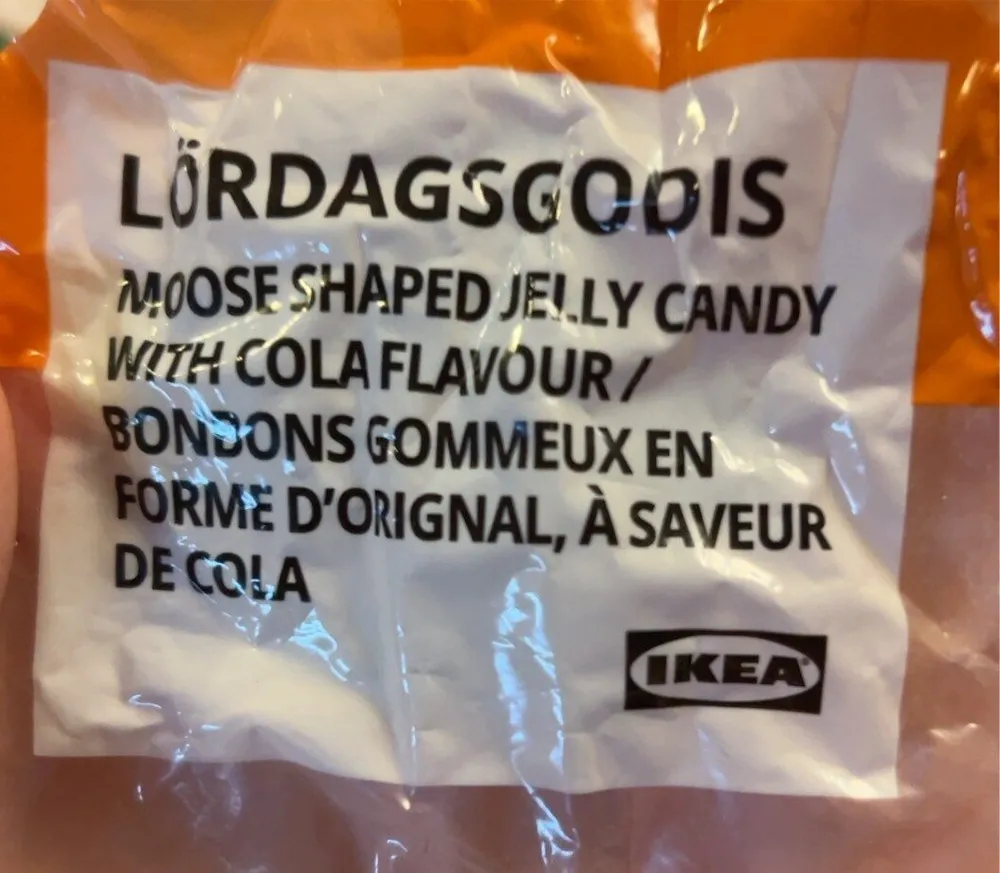 Moose shaped jelly candy with cola flavour