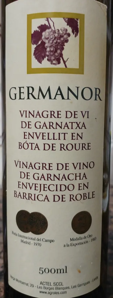 Vinagre de vi de garnatxa
