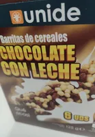 Barritas de cereales chocolate con leche