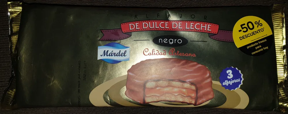 Alfajor de dulce de leche negro