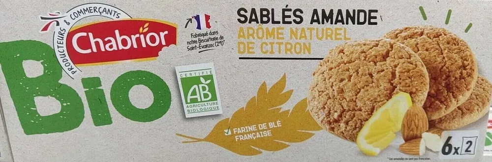 Sablés amande arôme naturel de citron