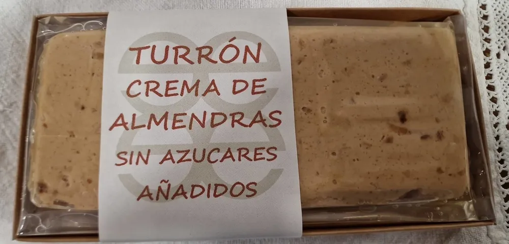 Turrones crema de almendras sin azúcares añadidos