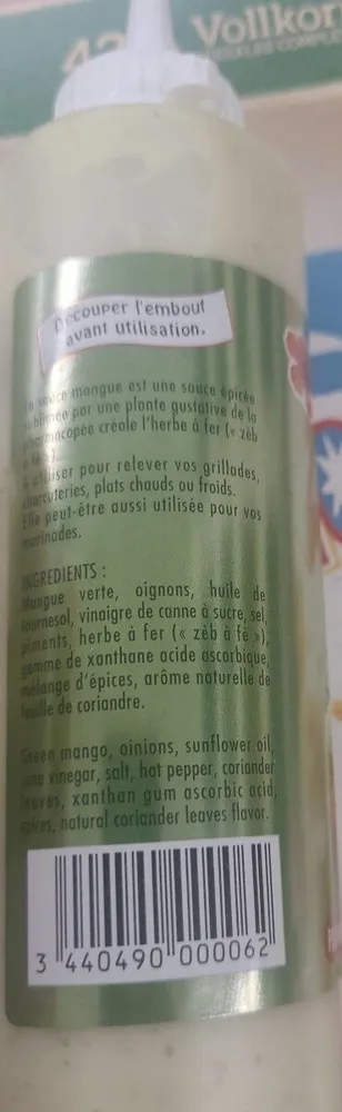 Sauce mangue verte