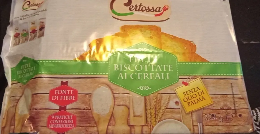 Fette biscottate senza olio di palma ai cereali