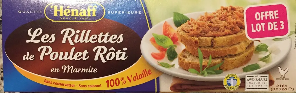 Rillettes de poulet rôti