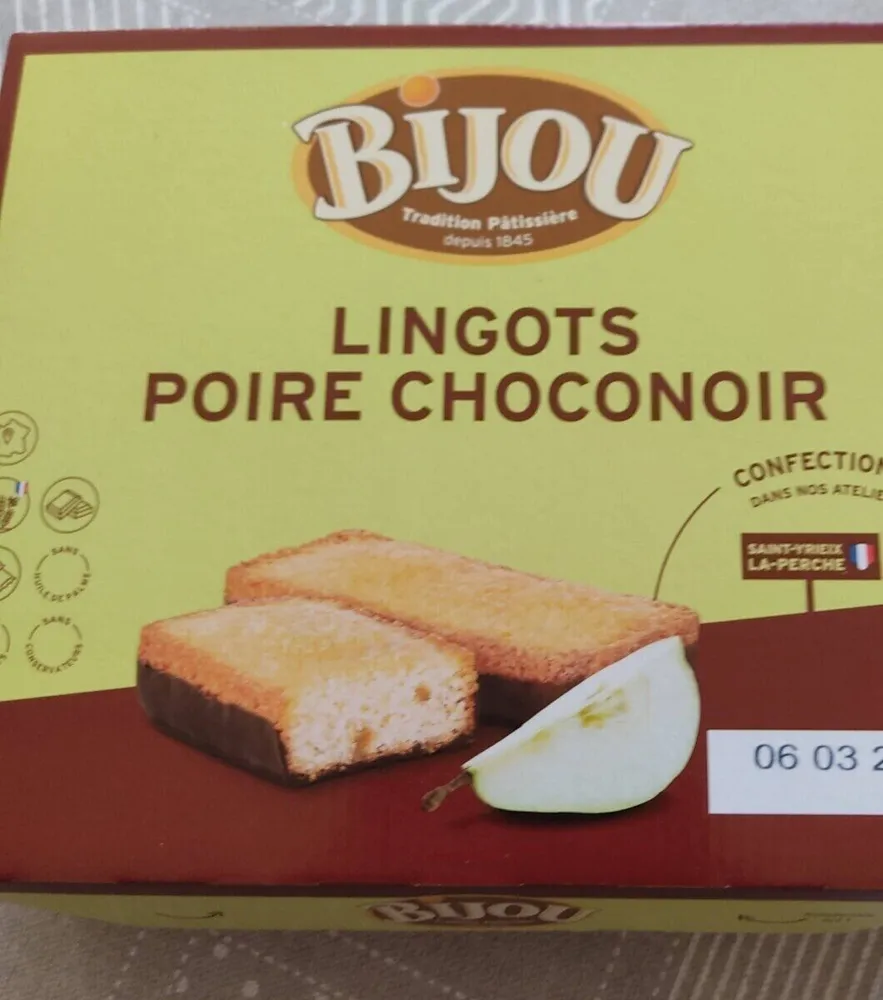 Lingots poire chocolat