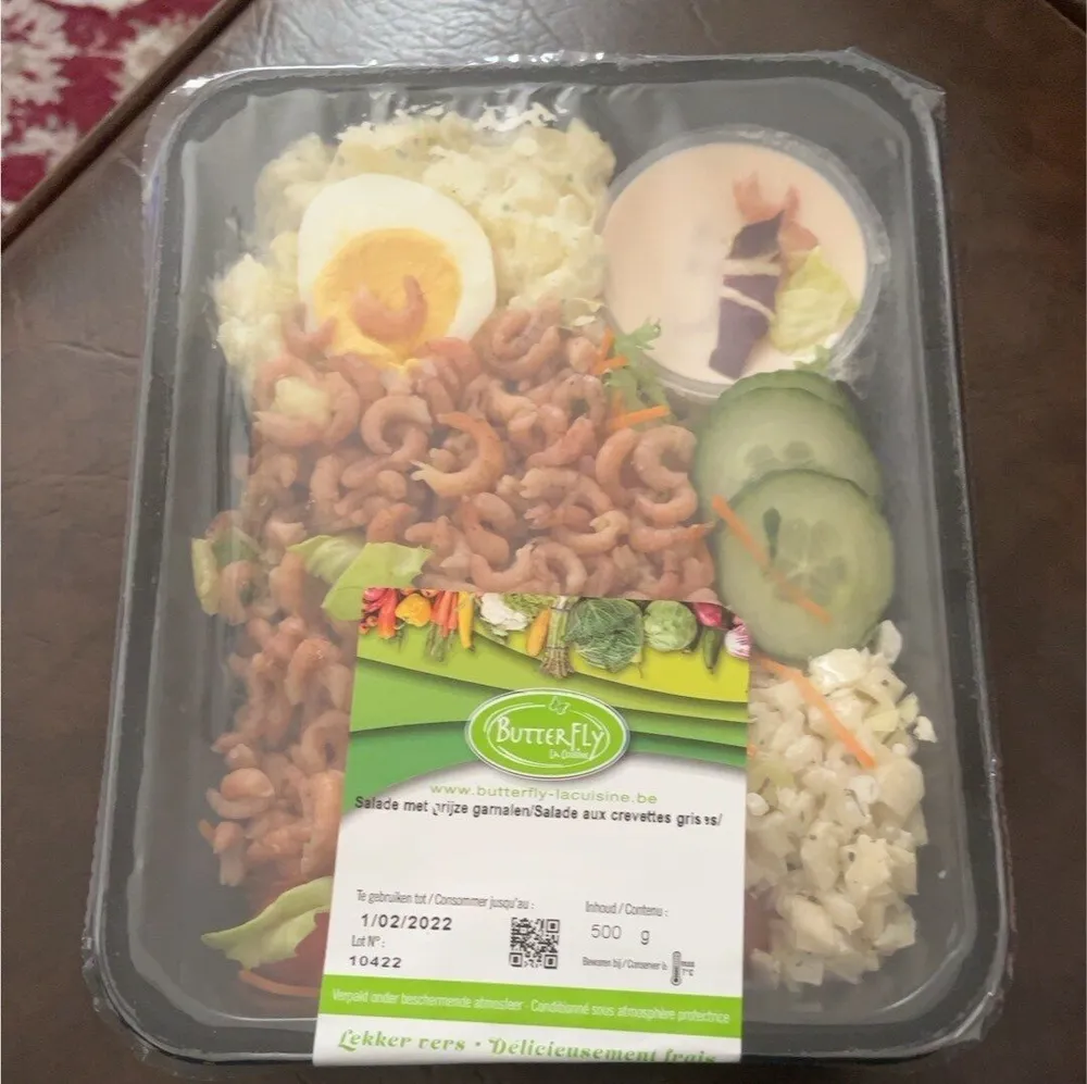 Salade aux crevettes grises