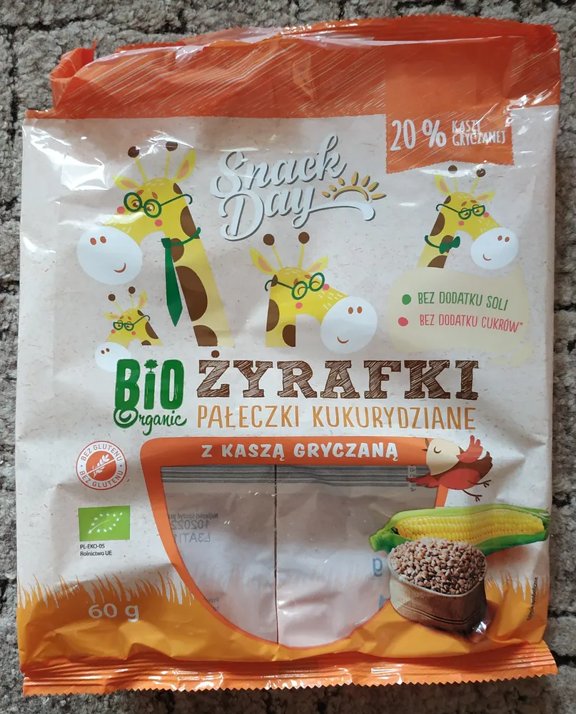 Żyrafki pałeczki kukurydziane z kaszą gryczaną