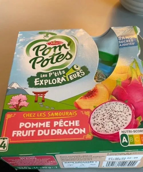 Pommes potes pêche -fruit du dragon