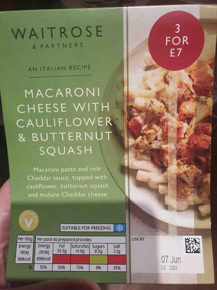 Macaroni Cheese with Cauliflower & Butternut Squash