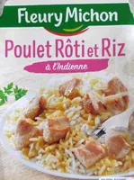 Poulet rôti et riz à l'Indienne