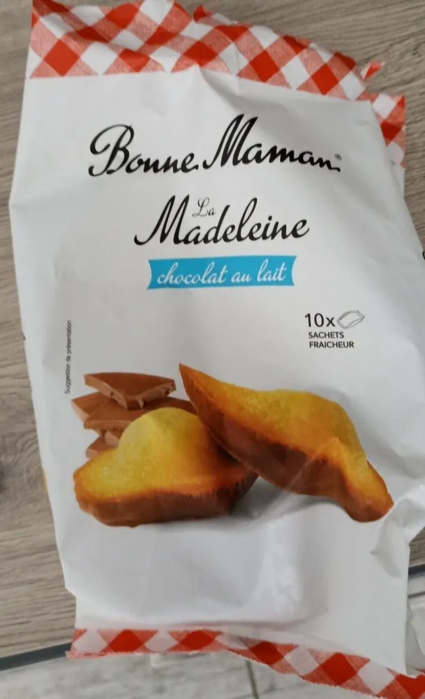 Madeleine au chocolat au lait