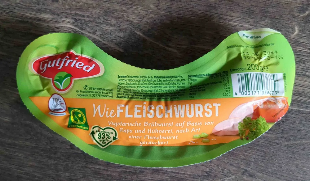 Vegetarische Fleischwurst
