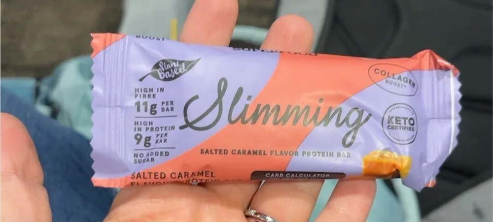 Slimming salted caramel protien bar