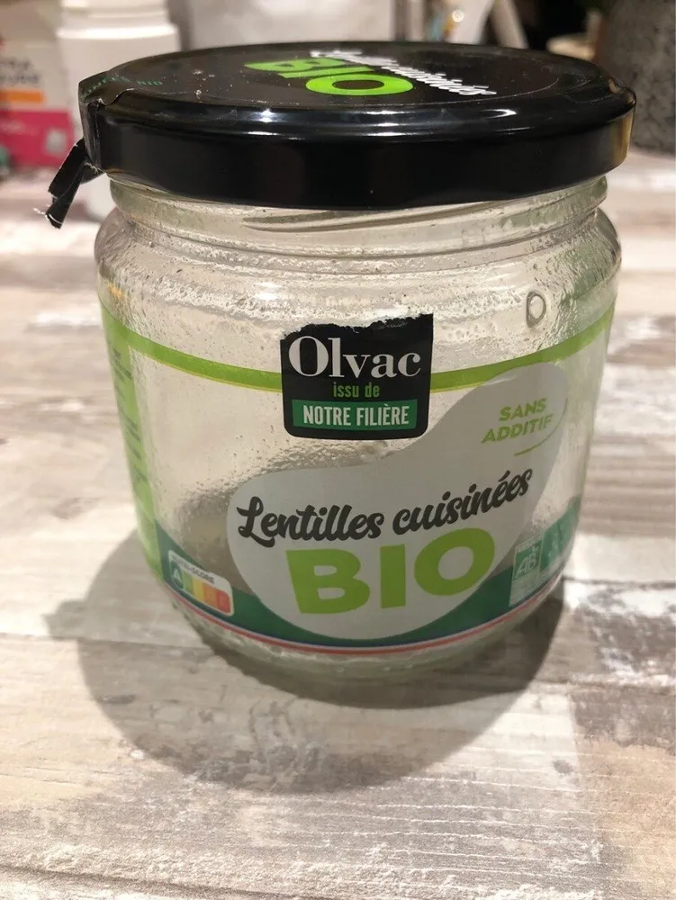 Lentilles cuisinées bio