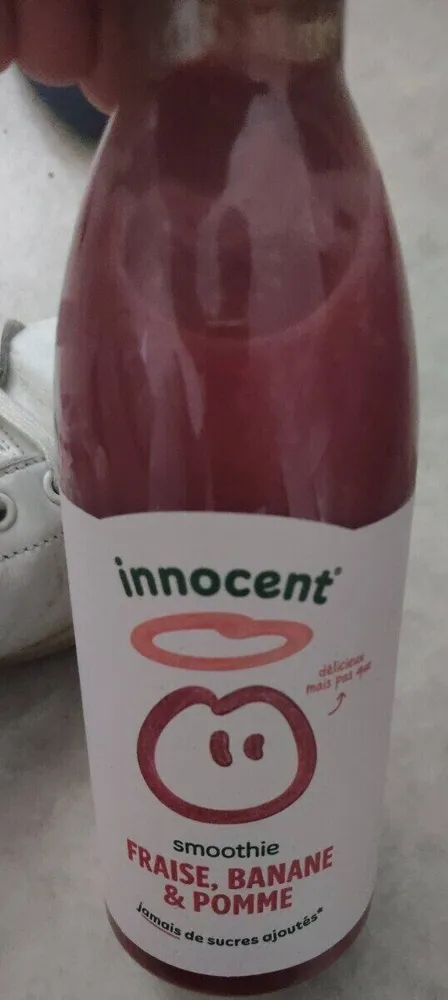 Smoothie fraise, banane, pomme