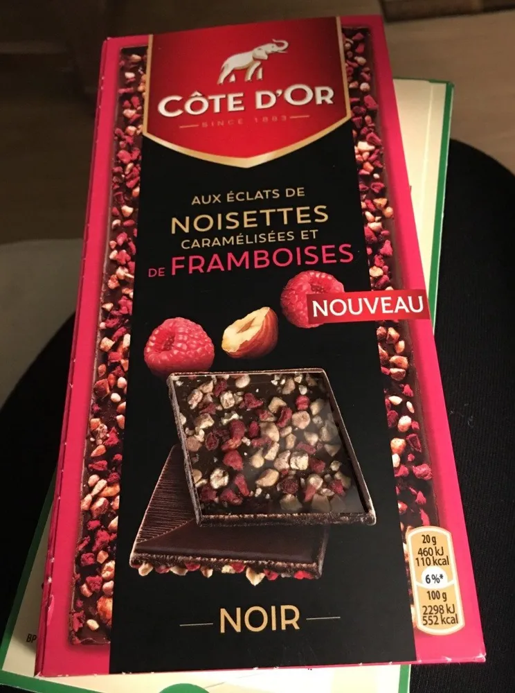 Eclats de noisettes et framboises