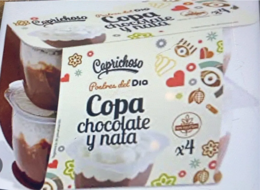 Copa chocolate y nata