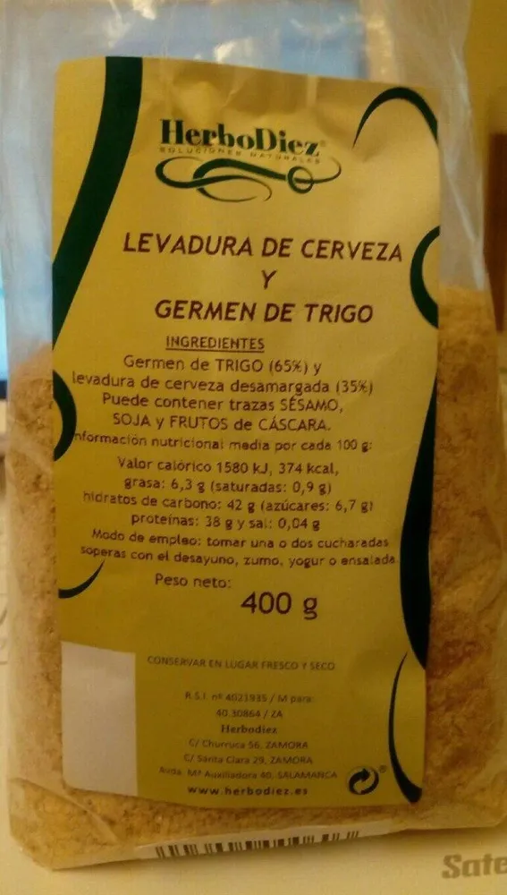 Levadura de cerveza y germen de trigo