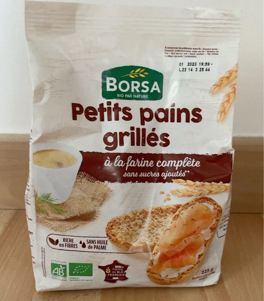 Petits pains grillés à la farine complète