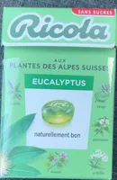 Ricola aux plantes des alpes suisses d’eucalyptus