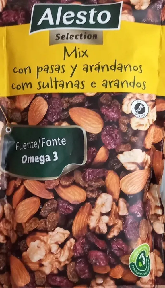Mix con pasas y arándanos