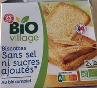 Biscottes sans sel ni sucres ajoutés