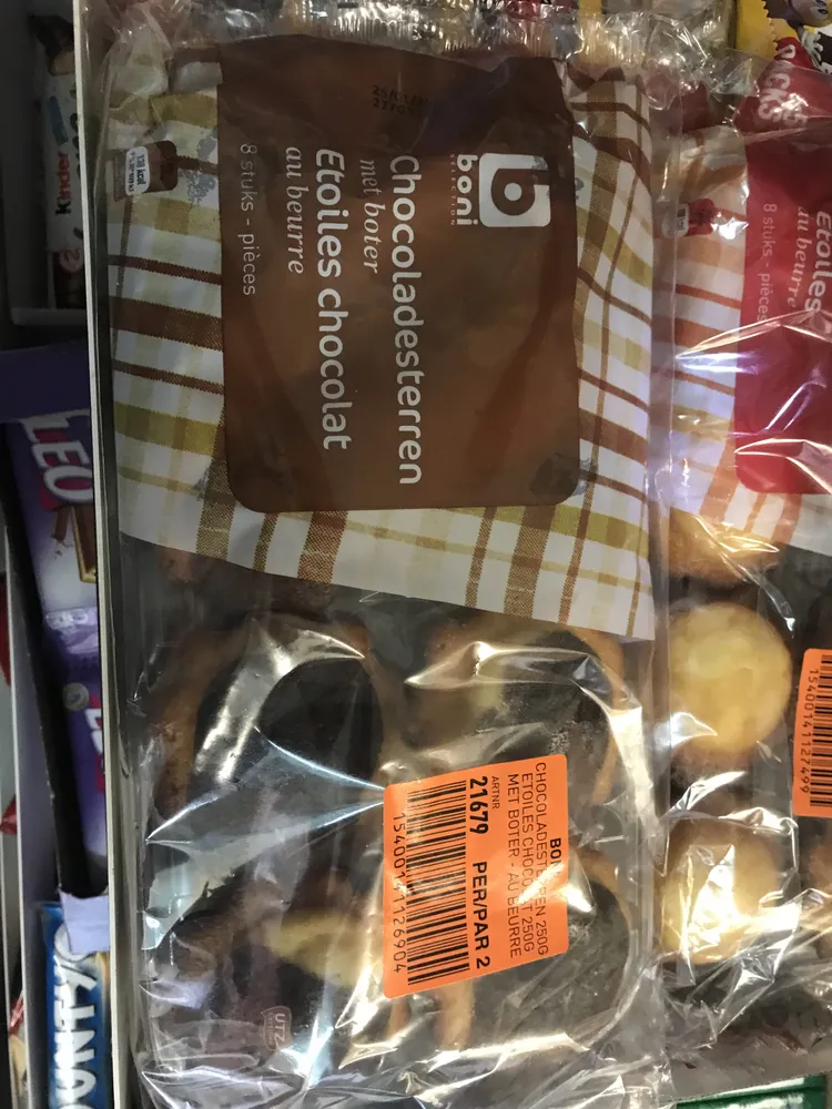 Chocoladesterren
met boter
Etoiles chocolat
au beurre