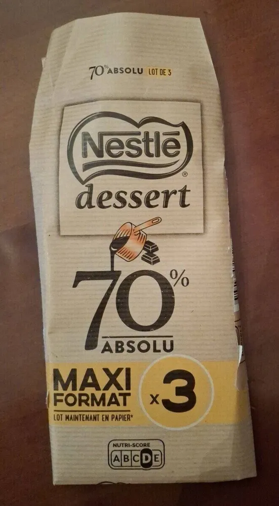 Chocolat 70% absolu Nestlé
