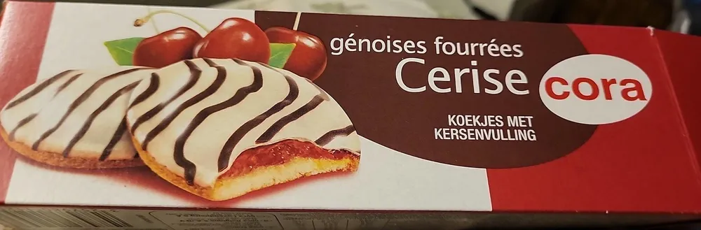Génoises fourrées cerise