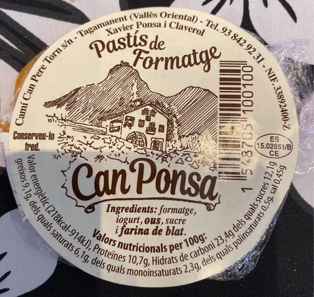 Pastis de formatge