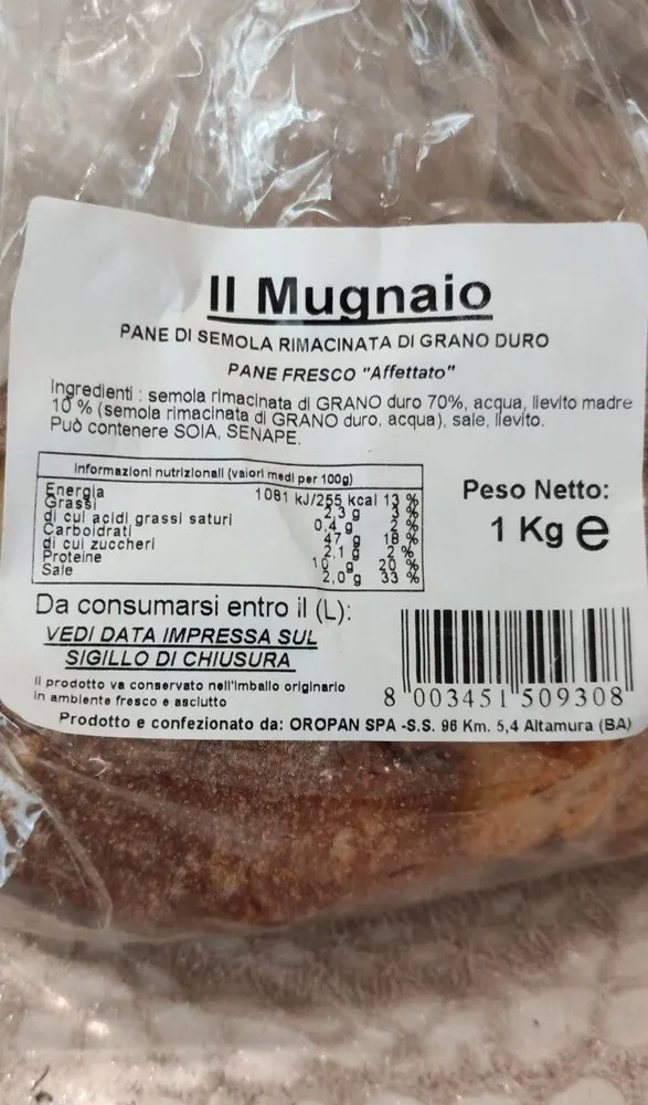 Pane di semola rimacinata di grano duro