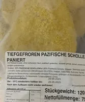 Tiefgefroren Pazifisches Schollenfilet Paniert