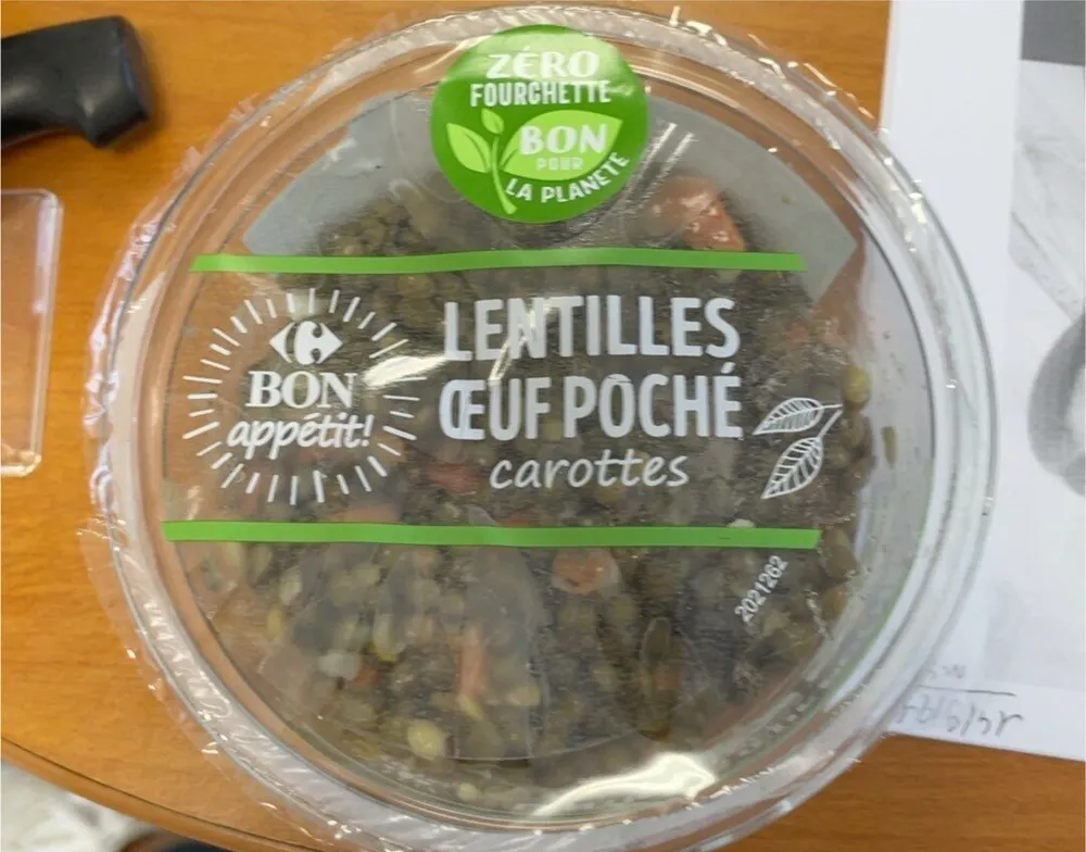 Lentilles Oeuf Poché