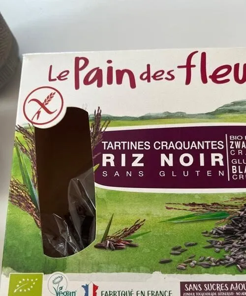 Tartines au riz noir sans gluten