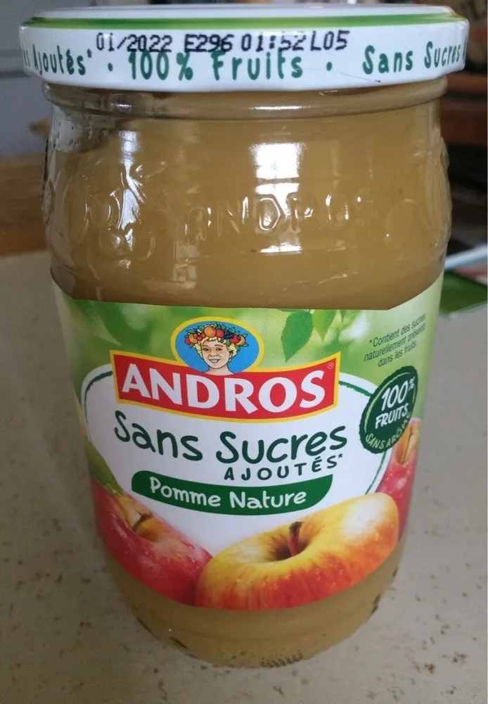 Compote de pomme nature sans sucres qjoutés