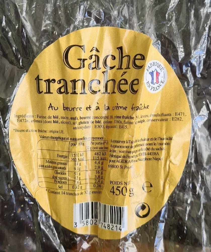 Gâche tranchée
