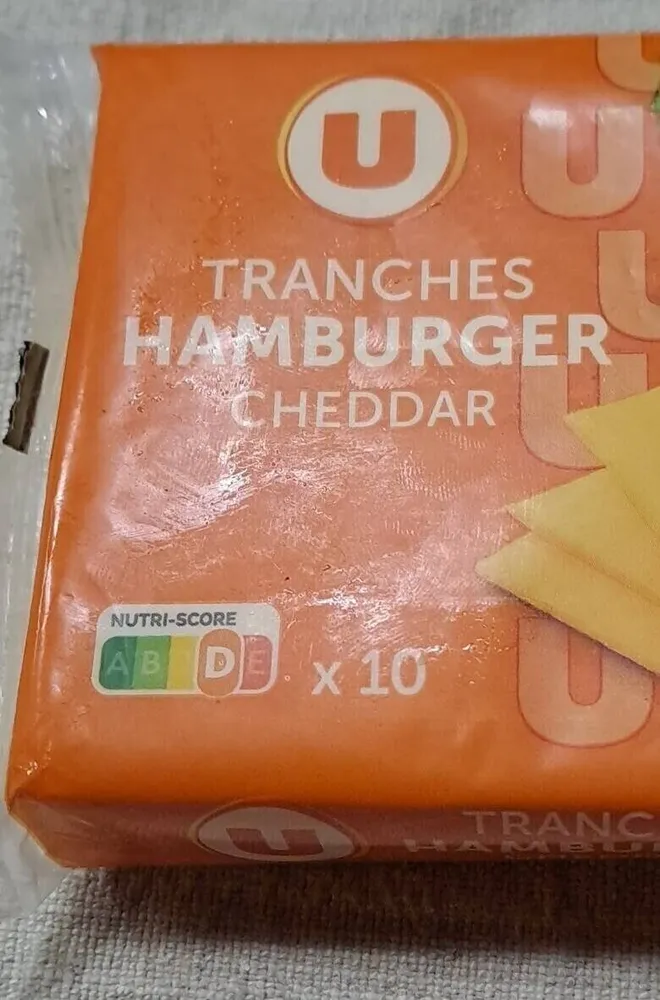 tranches hamburger cheddar