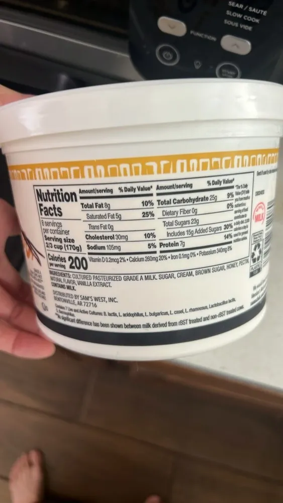 members mark whole milk honey vanilla Greek yogurt