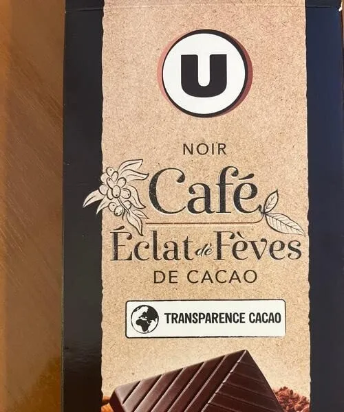 Chocolat noir éclat de café