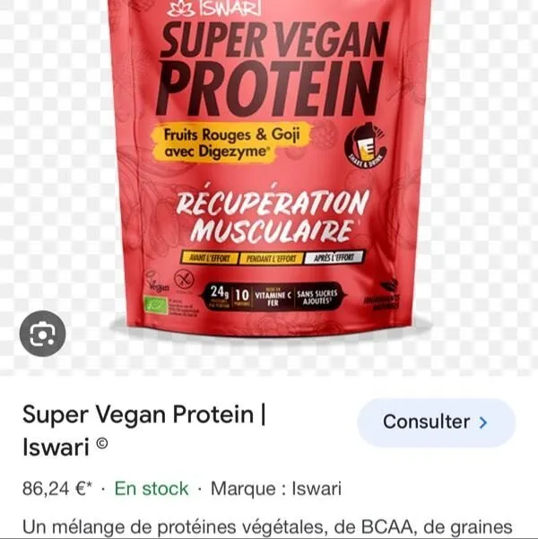 SUPER VEGAN PROTÉINE Fruits Rouges et Goji