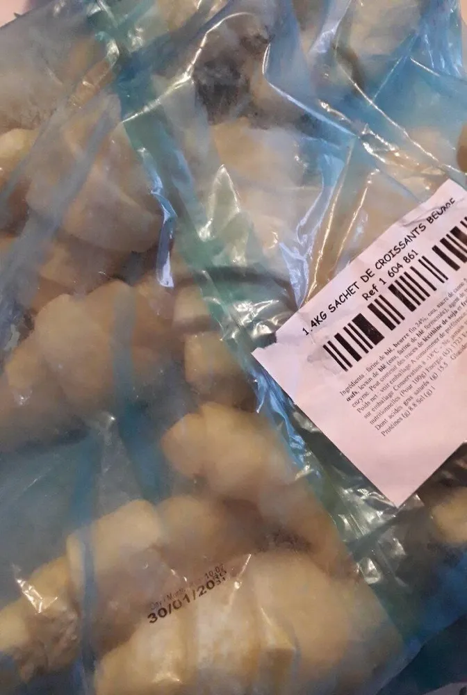 Sachet de croissants beurre