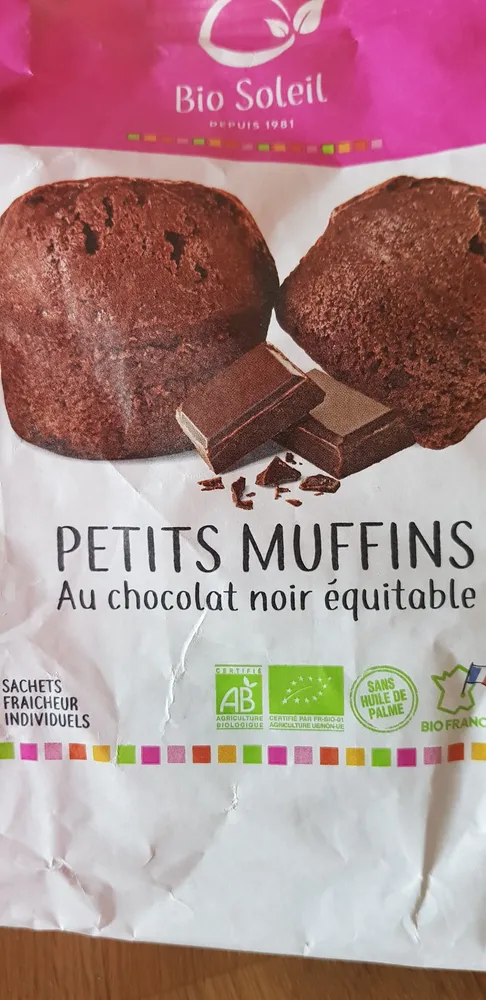 Petits Muffins au chocolat noir équitable