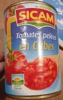 Tomates pelées en cubes