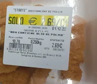 Storti bastoncini di pollo