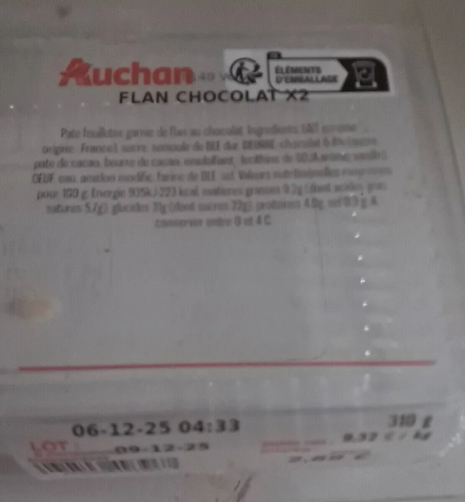 Flan chocolat