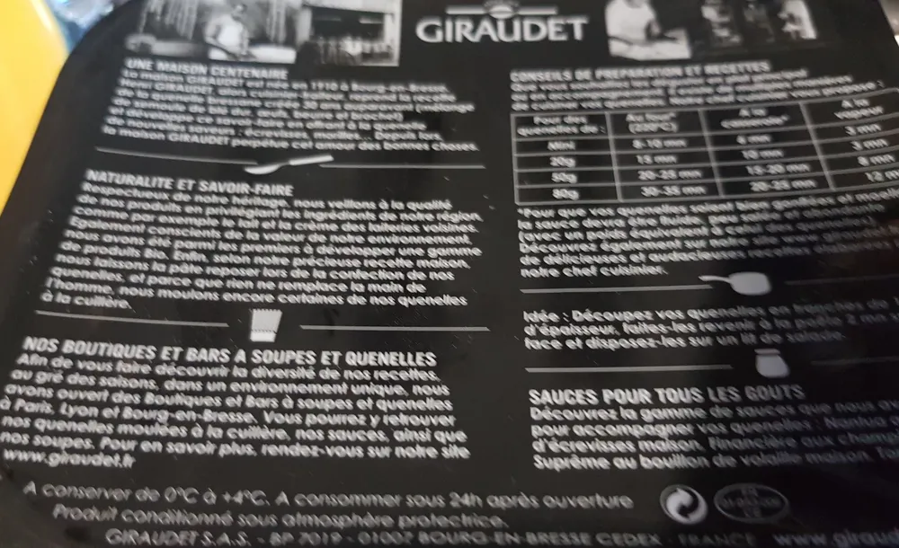 4 quenelles fraîches de brochet