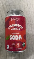 Strawberry vanilla prebiotic soda