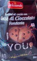 Frollini al cacao con gocce di cioccolato fondente