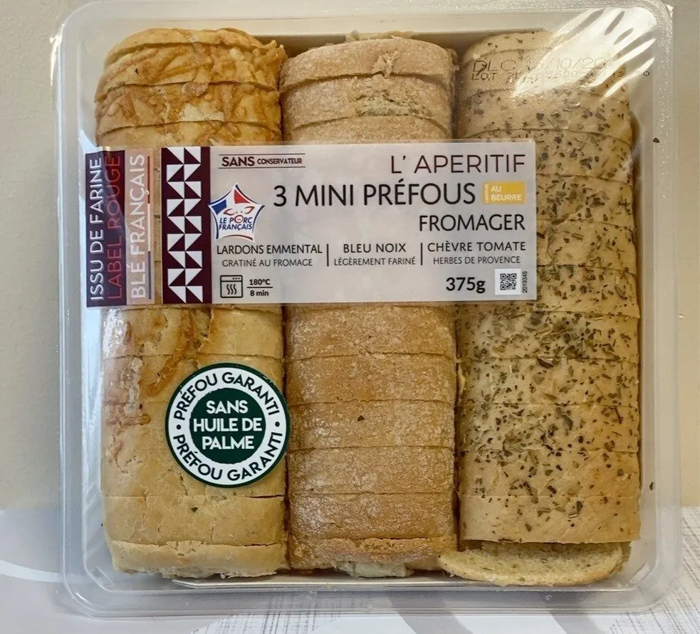 3 mini préfous fromager